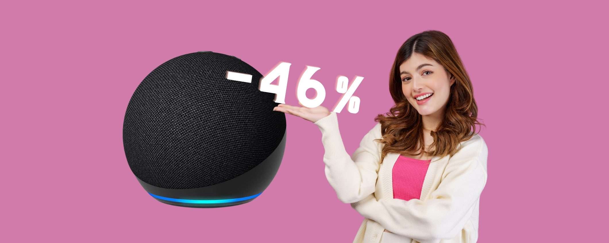 Echo Dot (5ª generazione) in SUPER SCONTO del 46%, ora a 34,99€ Echo Dot (5ª generazione) in SUPER SCONTO del 46%, ora a 34,99€