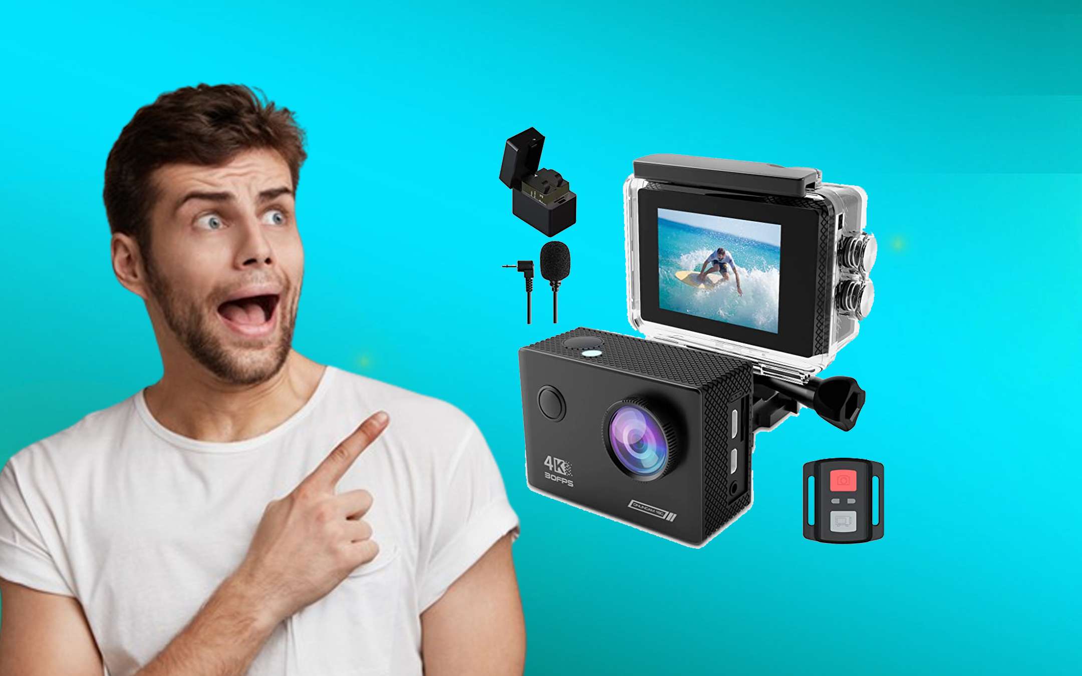 Fantastica Action Cam 4K Ultra HD con sconto IMPERDIBILE su Amazon