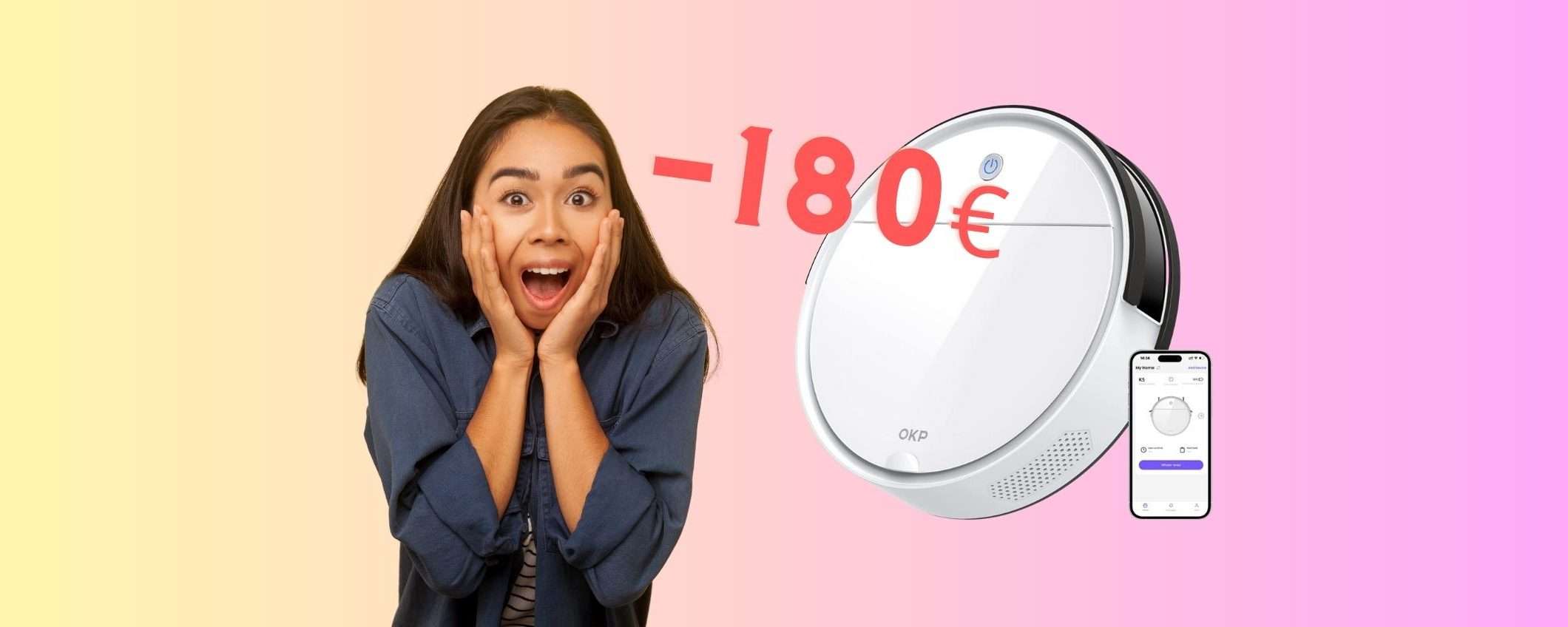FOLLIA Amazon: doppio SCONTO per questo robot aspirapolvere (-180€) FOLLIA Amazon: doppio SCONTO per questo robot aspirapolvere (-180€)