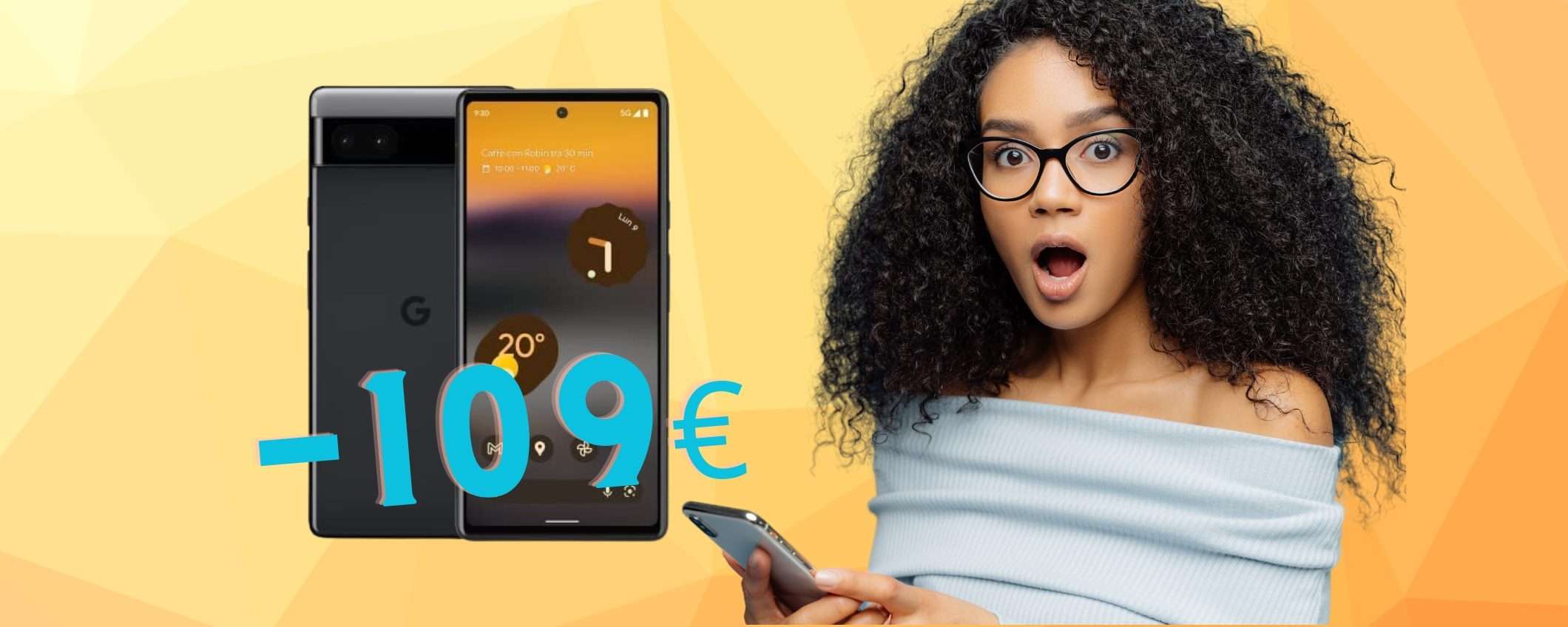 Google Pixel 6a: lo smartphone d'eccellenza a 109€ in MENO su Amazon Google Pixel 6a: lo smartphone d'eccellenza a 109€ in MENO su Amazon