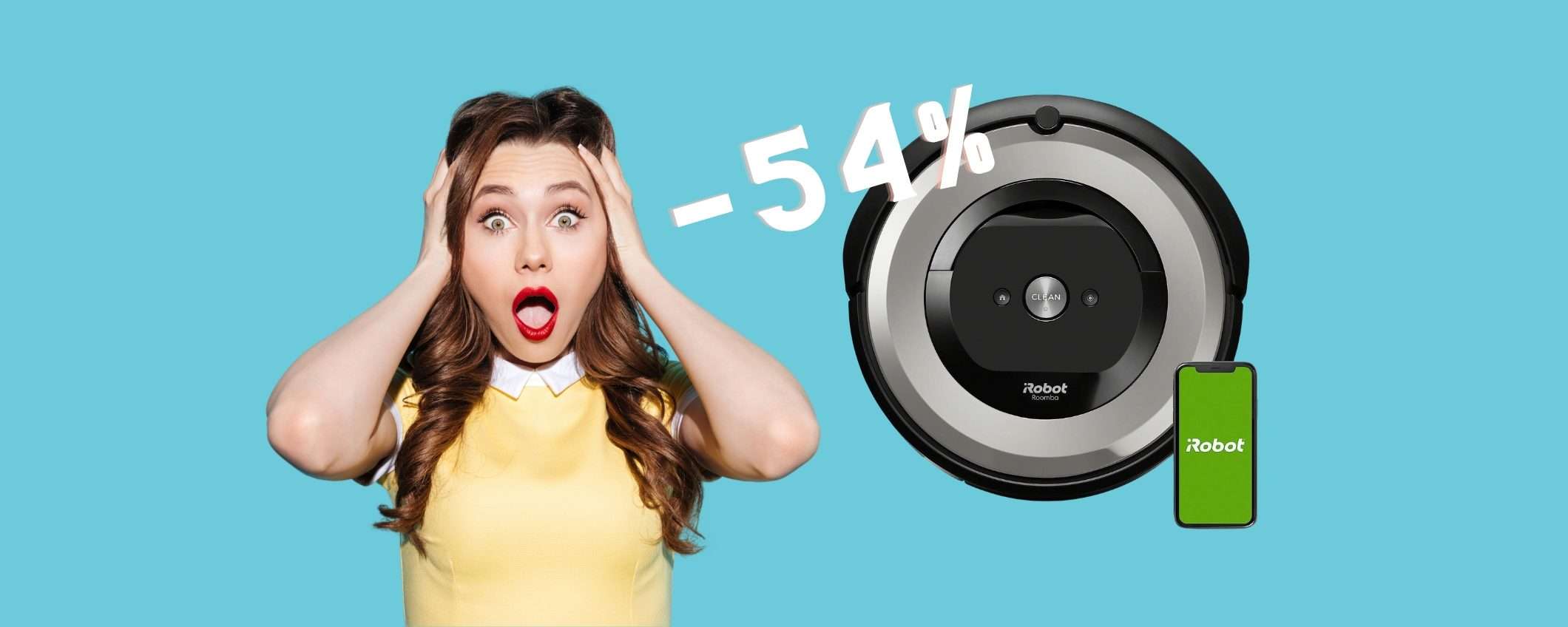 iRobot Roomba e5154: prezzo PAZZO per il robot aspirapolvere (-54%) iRobot Roomba e5154: prezzo PAZZO per il robot aspirapolvere (-54%)