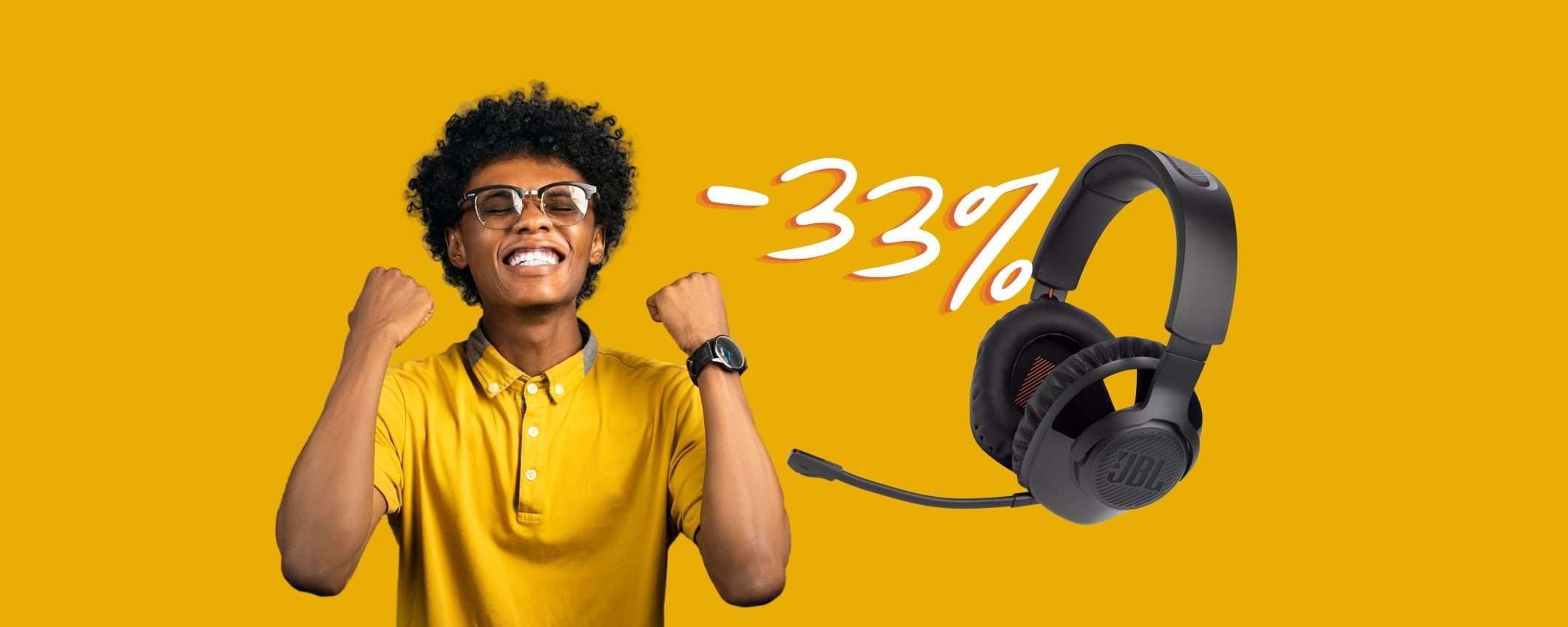 JBL Quantum 350: le MIGLIORI cuffie wireless da Gaming al 33% JBL Quantum 350: le MIGLIORI cuffie wireless da Gaming al 33%