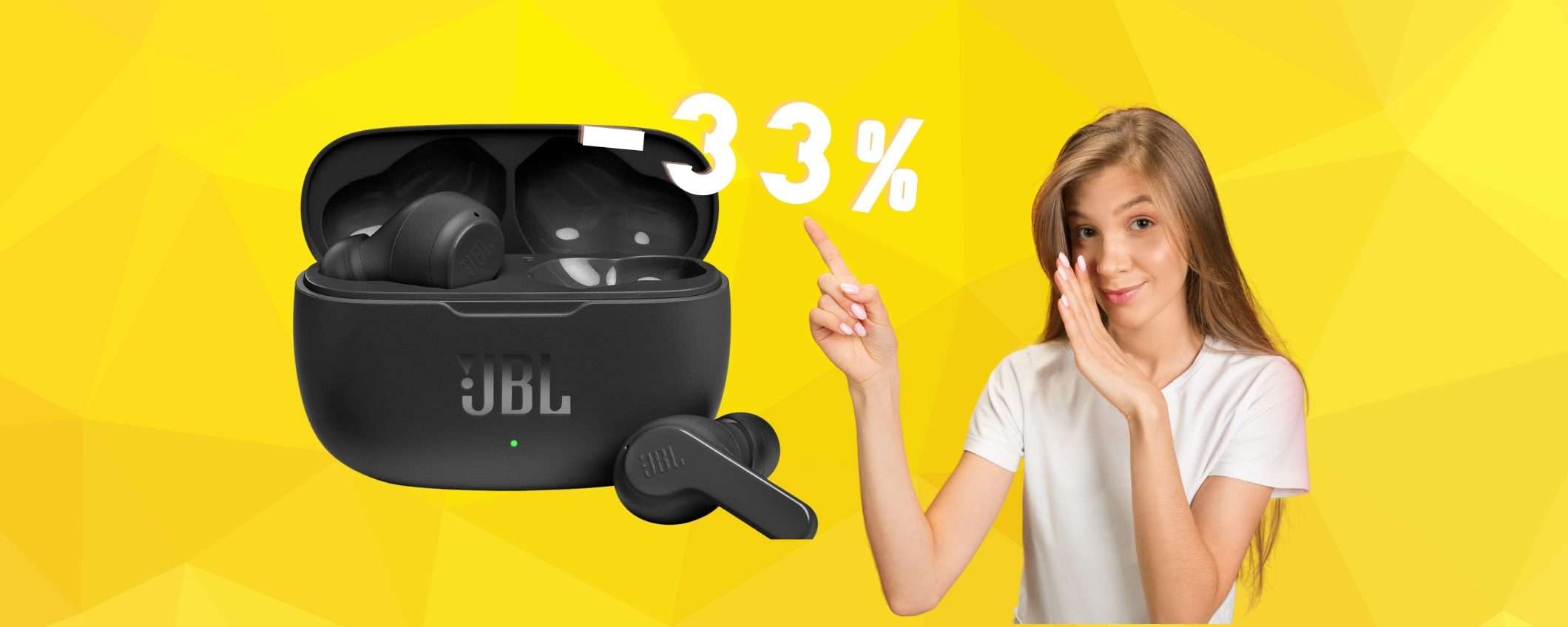 JBL Wave 200TWS: auricolari MERAVIGLIOSI a un prezzo SHOCK (-33%) JBL Wave 200TWS: auricolari MERAVIGLIOSI a un prezzo SHOCK (-33%)