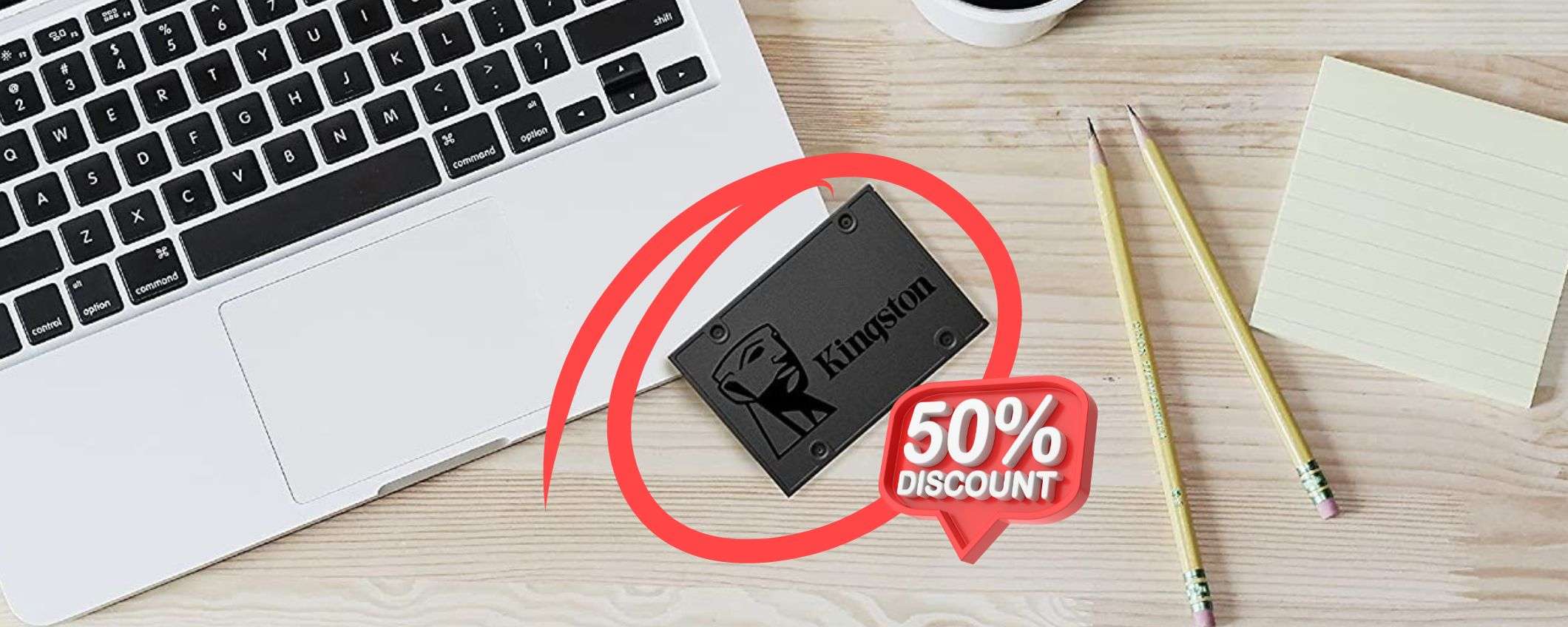 Offerte SUPER: SSD Kingston a metà prezzo su Amazon (solo 19 euro) Offerte SUPER: SSD Kingston a metà prezzo su Amazon (solo 19 euro)