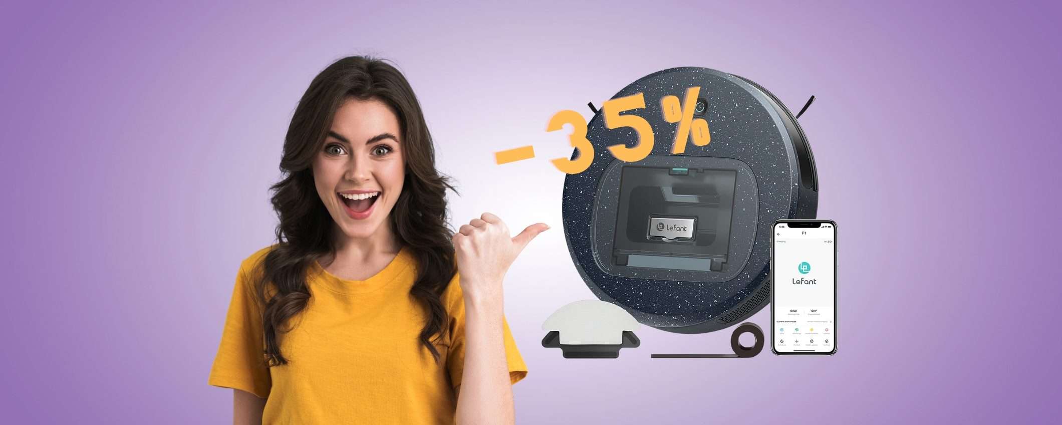 Lefant F1: questo robot aspira e lava i pavimenti mentre tu riposi (-35%) Lefant F1: questo robot aspira e lava i pavimenti mentre tu riposi (-35%)