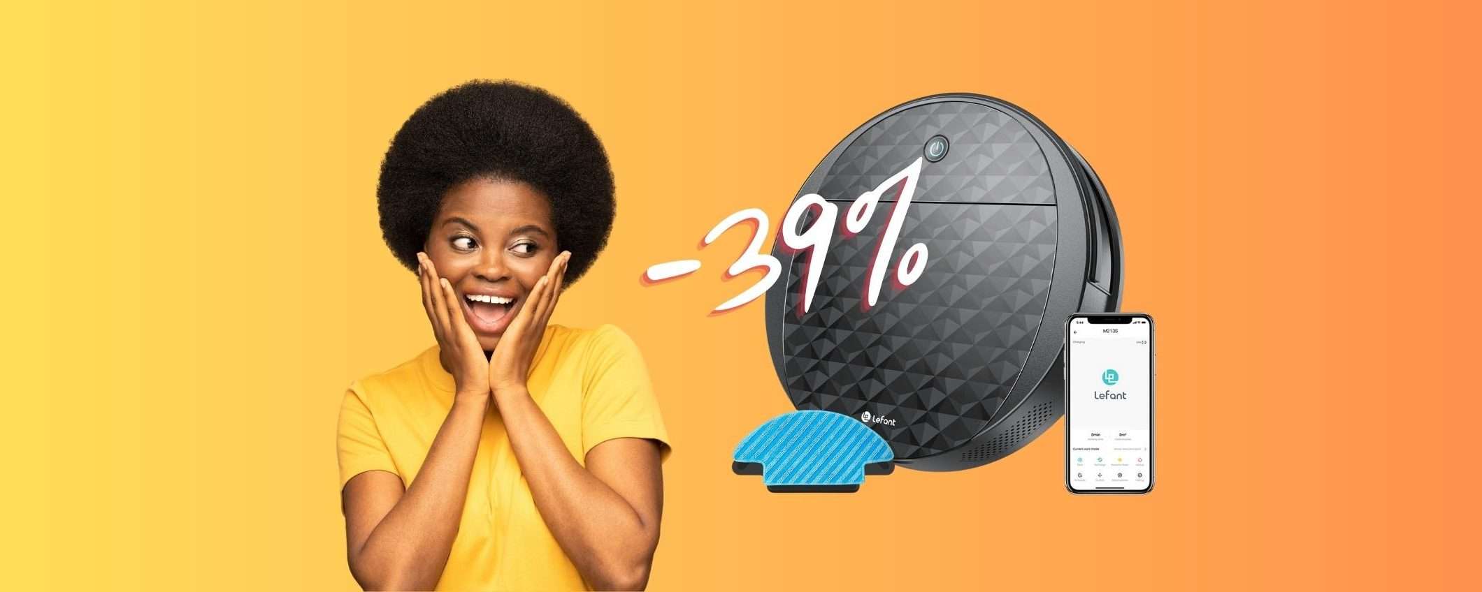Lefant M213s: i pavimenti li aspira e li lava il tuo robot a 159€ su Amazon Lefant M213s: i pavimenti li aspira e li lava il tuo robot a 159€ su Amazon
