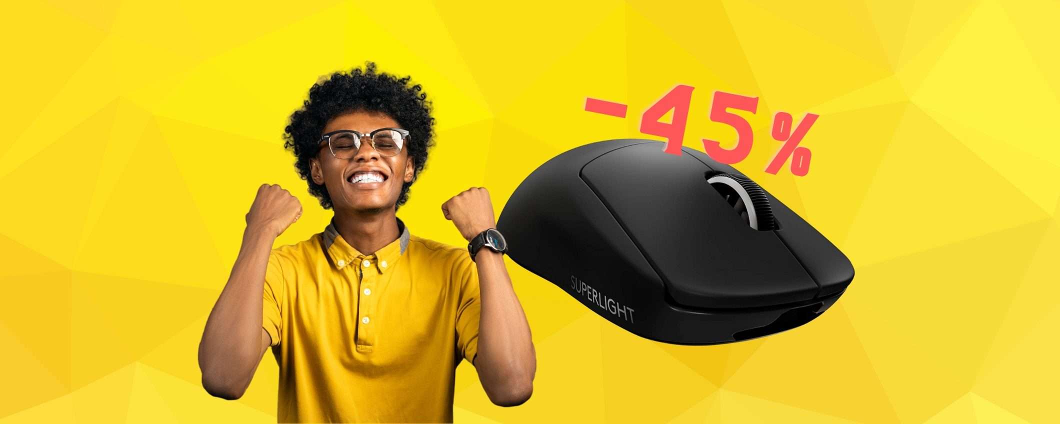 Logitech G PRO X: il mitico mouse wireless da Gaming al 45% in MENO Logitech G PRO X: il mitico mouse wireless da Gaming al 45% in MENO