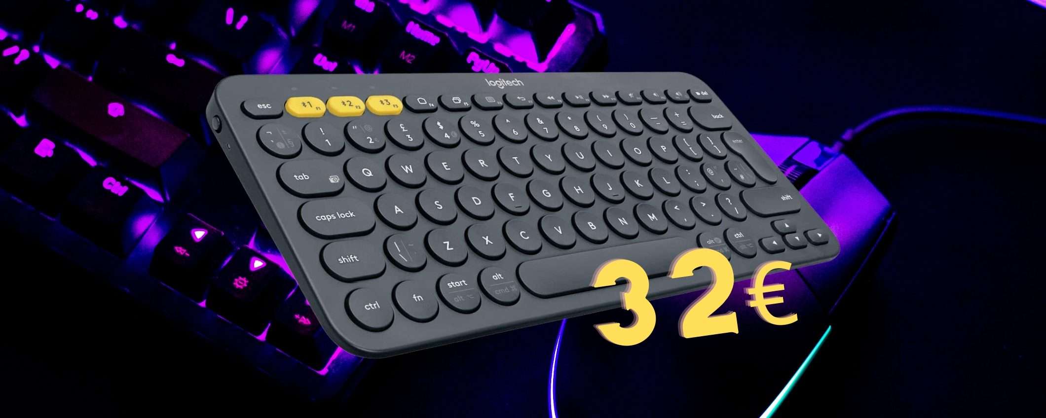 Logitech K380: tastiera Bluetooth per Windows, Apple, Android e iOS a 32€ Logitech K380: tastiera Bluetooth per Windows, Apple, Android e iOS a 32€