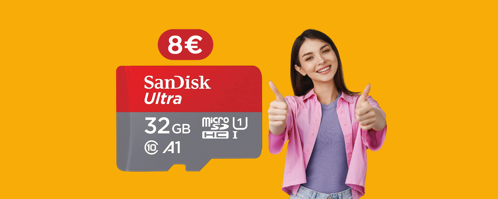 MicroSD 32GB SanDisk, puro concentrato di velocità ad appena 8€