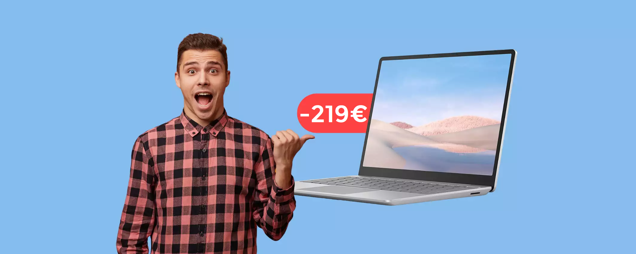 Microsoft Surface Laptop Go: SCONTO irripetibile su Amazon (-219€)