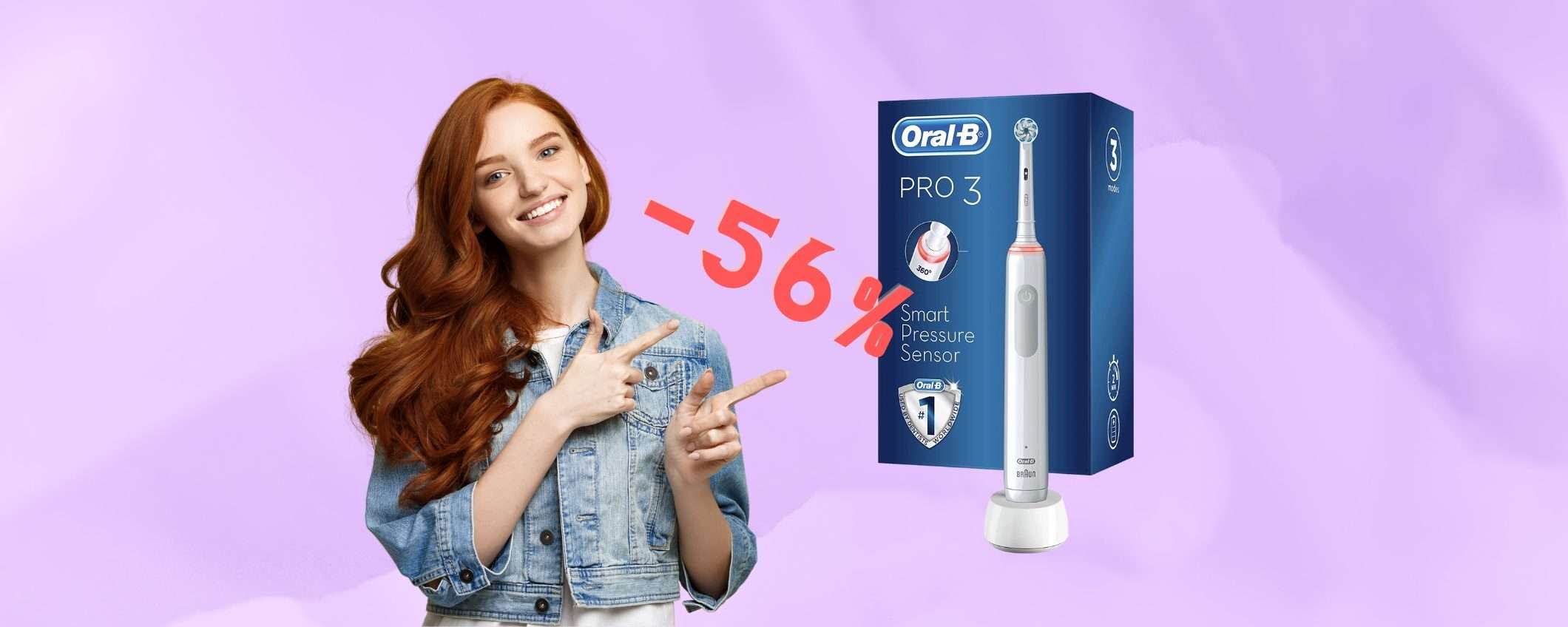 Oral-B Pro 3-3000: super SCONTO su Amazon del 56%, ora a 39€ Oral-B Pro 3-3000: super SCONTO su Amazon del 56%, ora a 39€