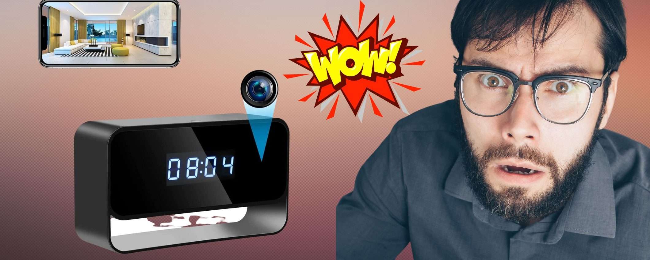 Scopri cosa succede in casa senza farti scoprire con l'Orologio Telecamera Spia Scopri cosa succede in casa senza farti scoprire con l'Orologio Telecamera Spia