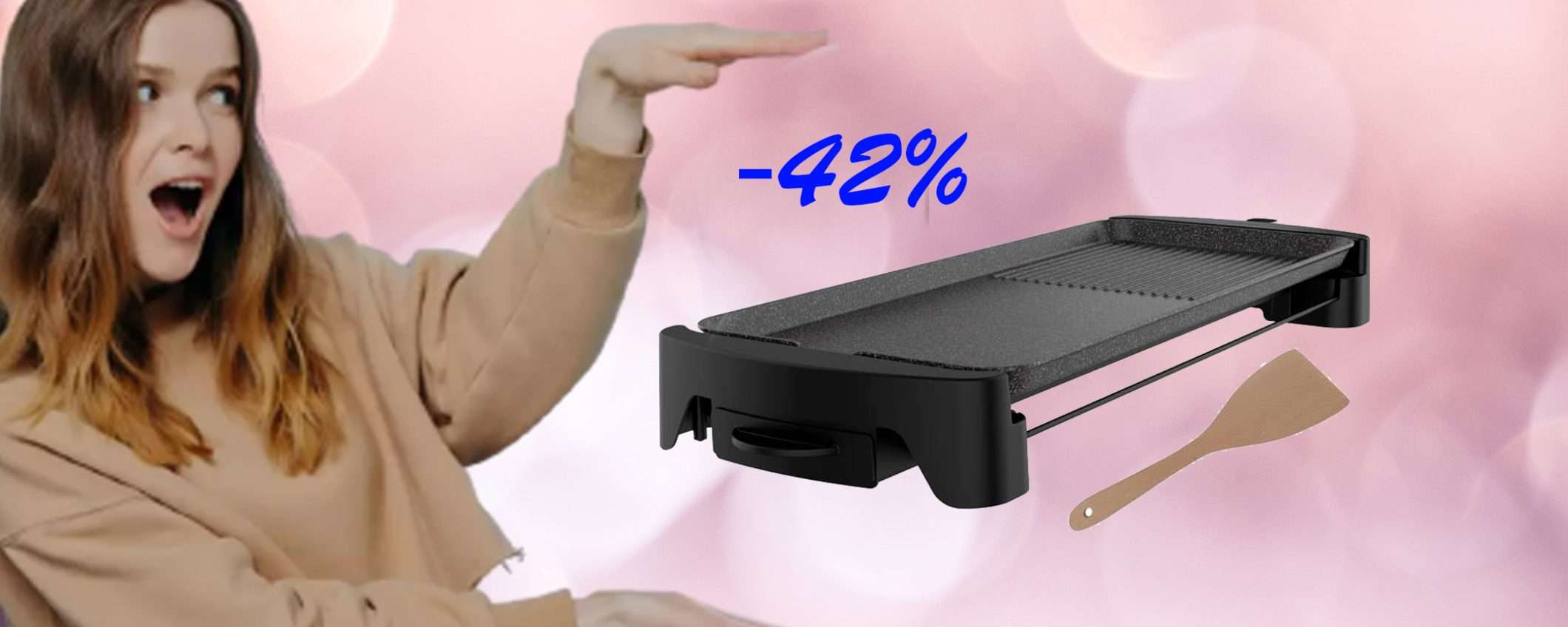 Piastra elettrica con rivestimento in pietra: sconto FOLLE del 42% Piastra elettrica con rivestimento in pietra: sconto FOLLE del 42%