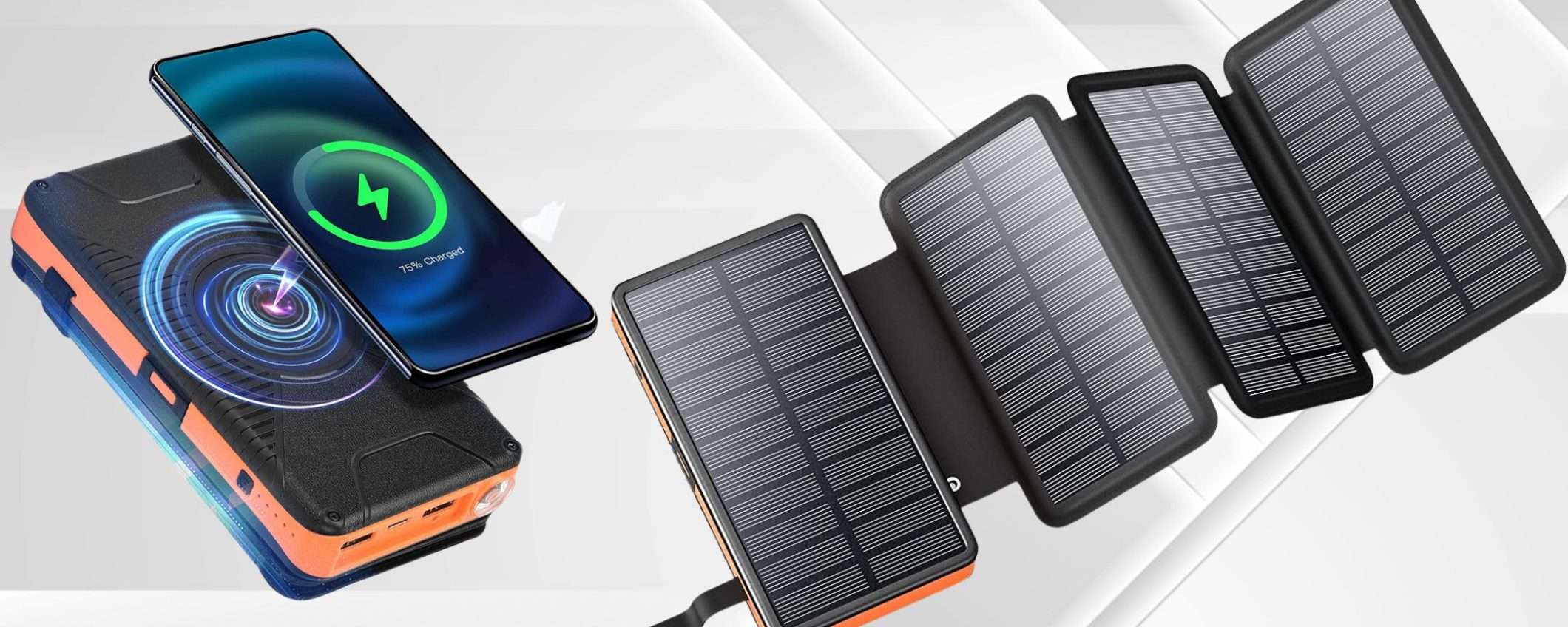 Ricarica solare, wireless e a cavo: una mini centrale elettrica solare a 35€ Ricarica solare, wireless e a cavo: una mini centrale elettrica solare a 35€