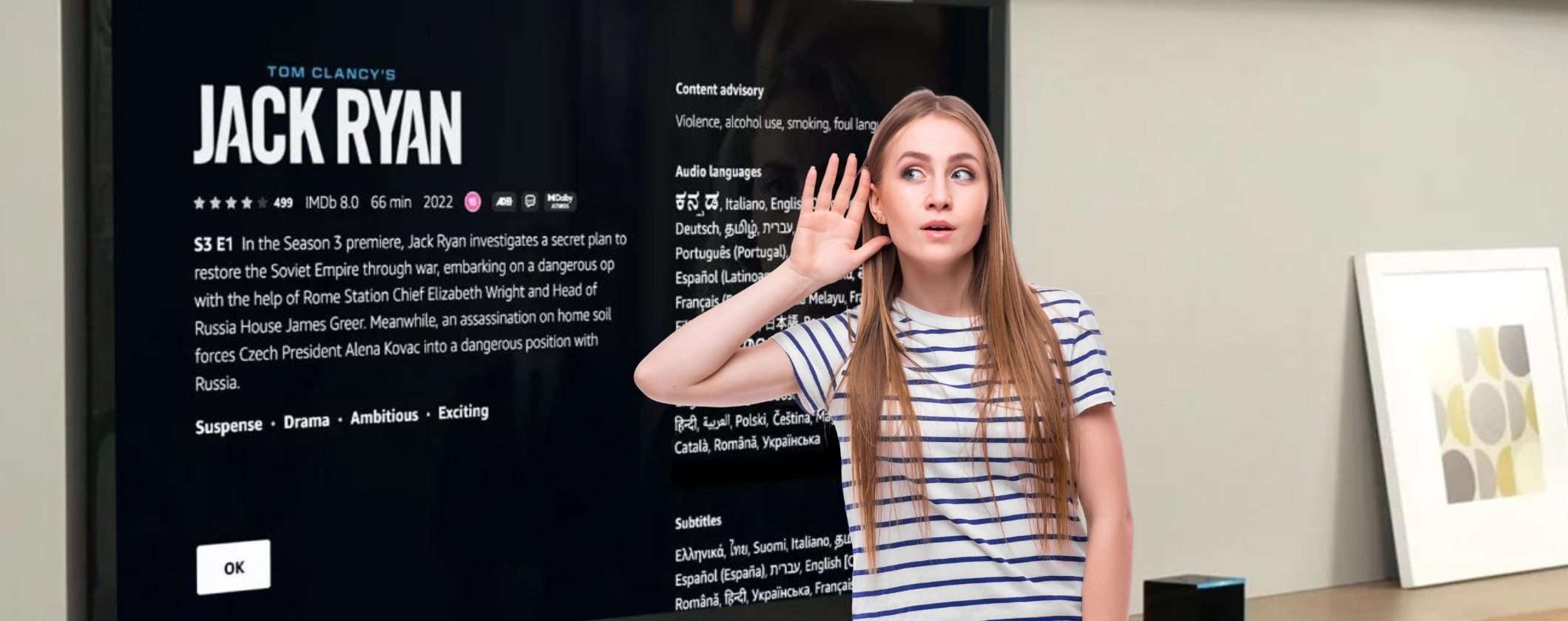 Prime Video usa l'IA per aumentare il volume dei dialoghi Prime Video usa l'IA per aumentare il volume dei dialoghi