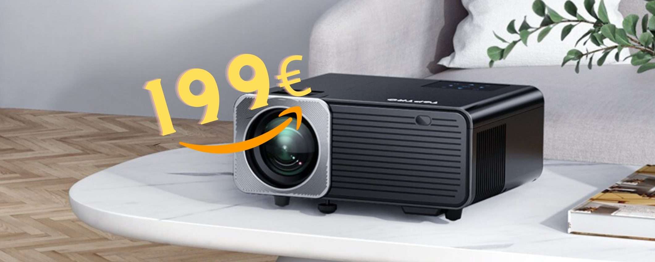 Proiettore portatile FHD 4K WiFi e Bluetooth a MENO di 200€ su Amazon Proiettore portatile FHD 4K WiFi e Bluetooth a MENO di 200€ su Amazon