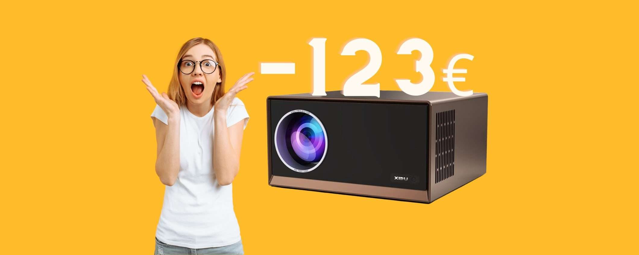 Proiettore portatile Wifi e Bluetooth: spunta il COUPON e risparmi 123€ Proiettore portatile Wifi e Bluetooth: spunta il COUPON e risparmi 123€