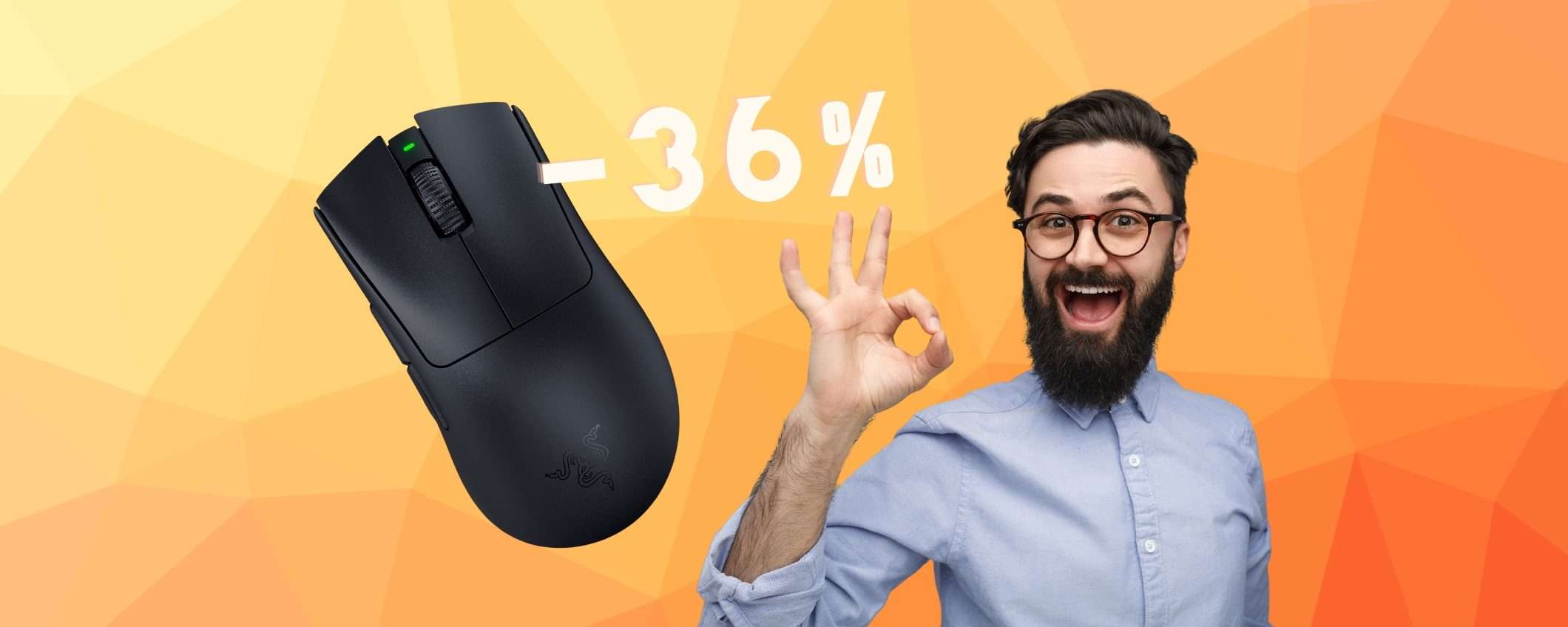 Razer: il mouse wireless da Gaming in OFFERTA su Amazon (-36%) Razer: il mouse wireless da Gaming in OFFERTA su Amazon (-36%)