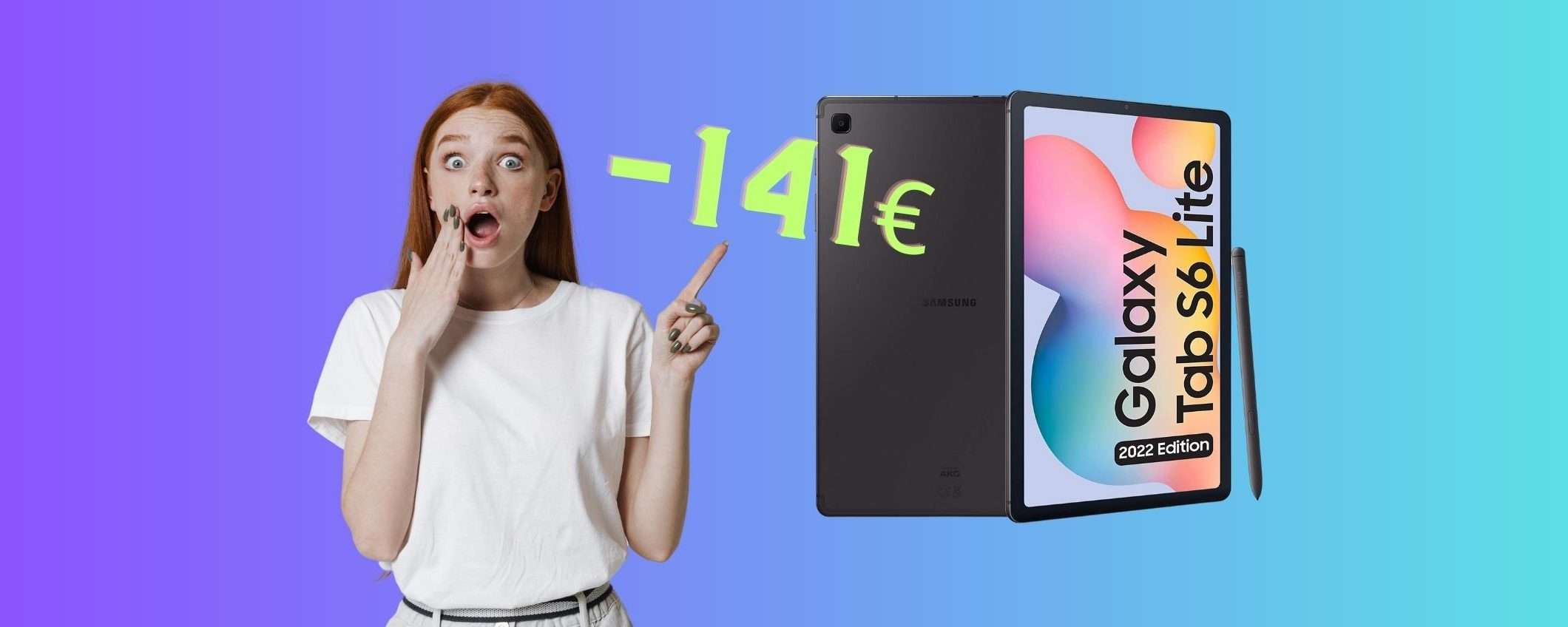 Samsung Galaxy Tab S6 Lite a prezzo da CAPOGIRO, su Amazon a -141€ Samsung Galaxy Tab S6 Lite a prezzo da CAPOGIRO, su Amazon a -141€