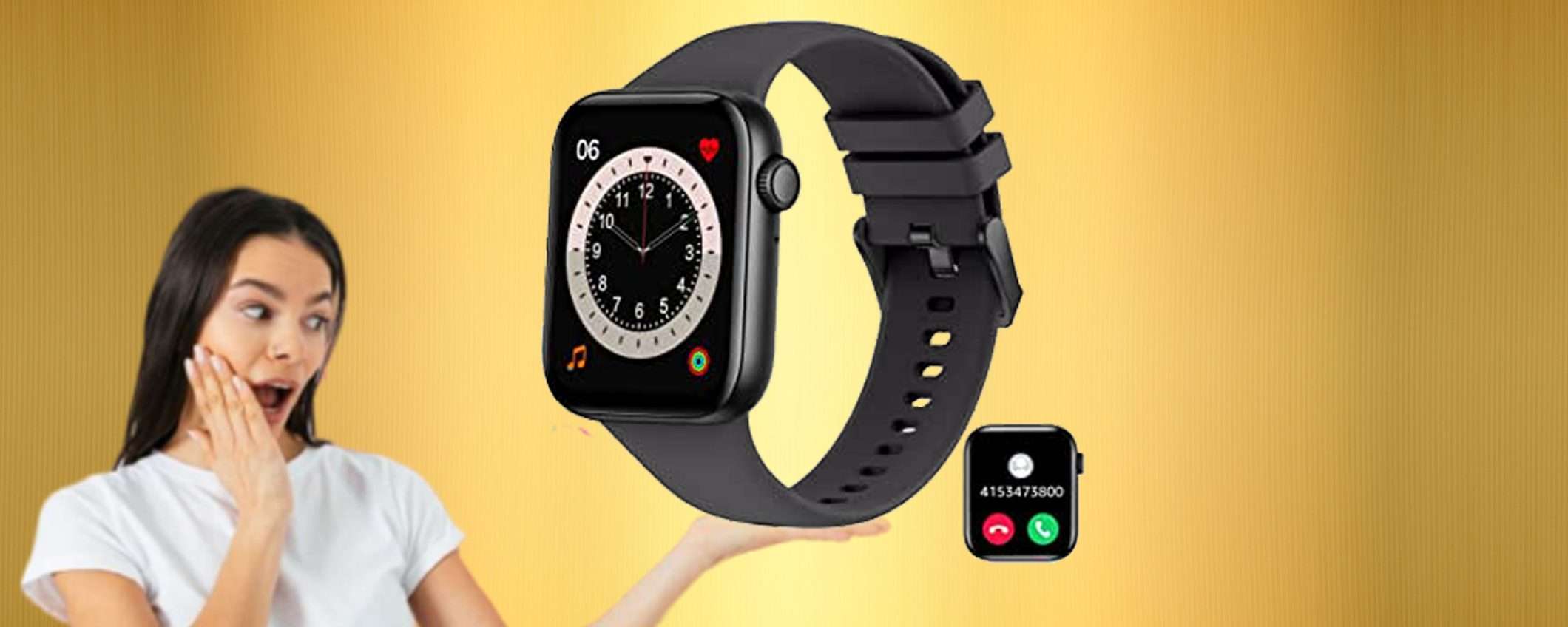Smartwatch con 119 modalità sportive: sconto BOMBA del 56% (Amazon) Smartwatch con 119 modalità sportive: sconto BOMBA del 56% (Amazon)