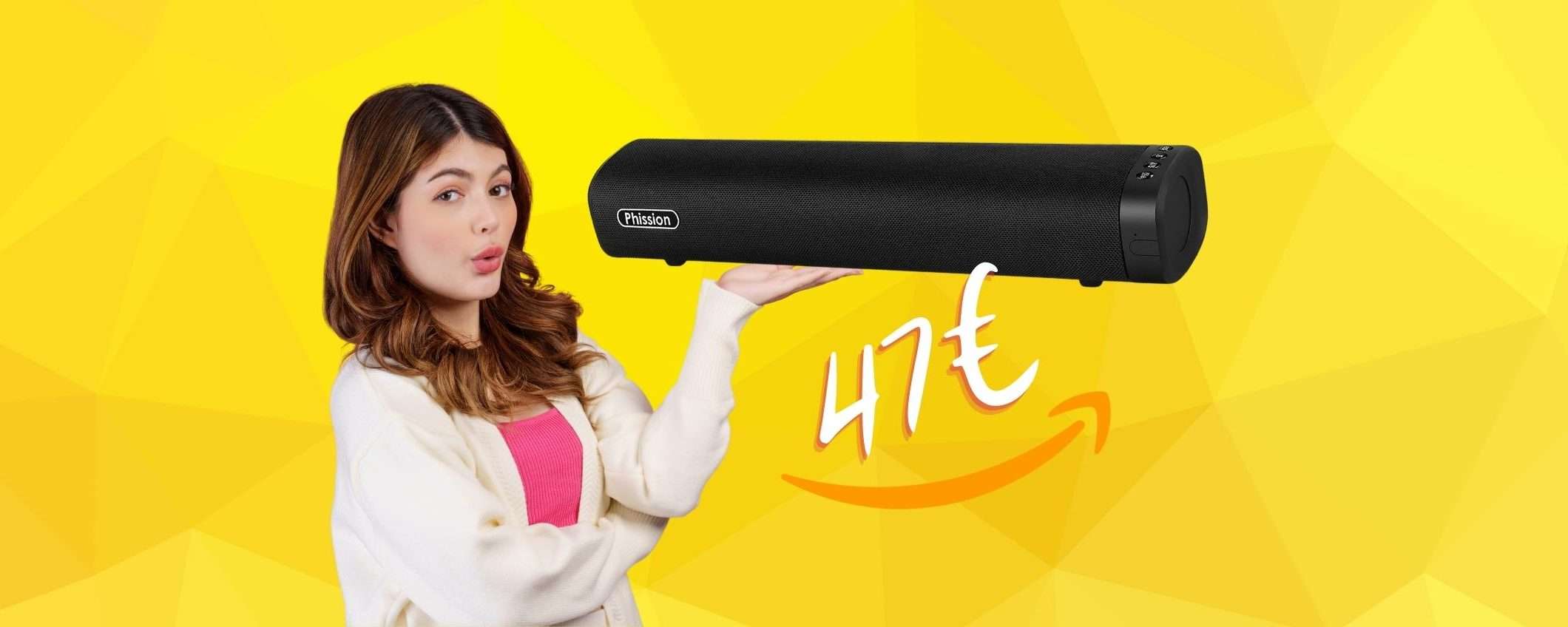 Soundbar per PC e TV super compatta a soli 47€ su Amazon Soundbar per PC e TV super compatta a soli 47€ su Amazon