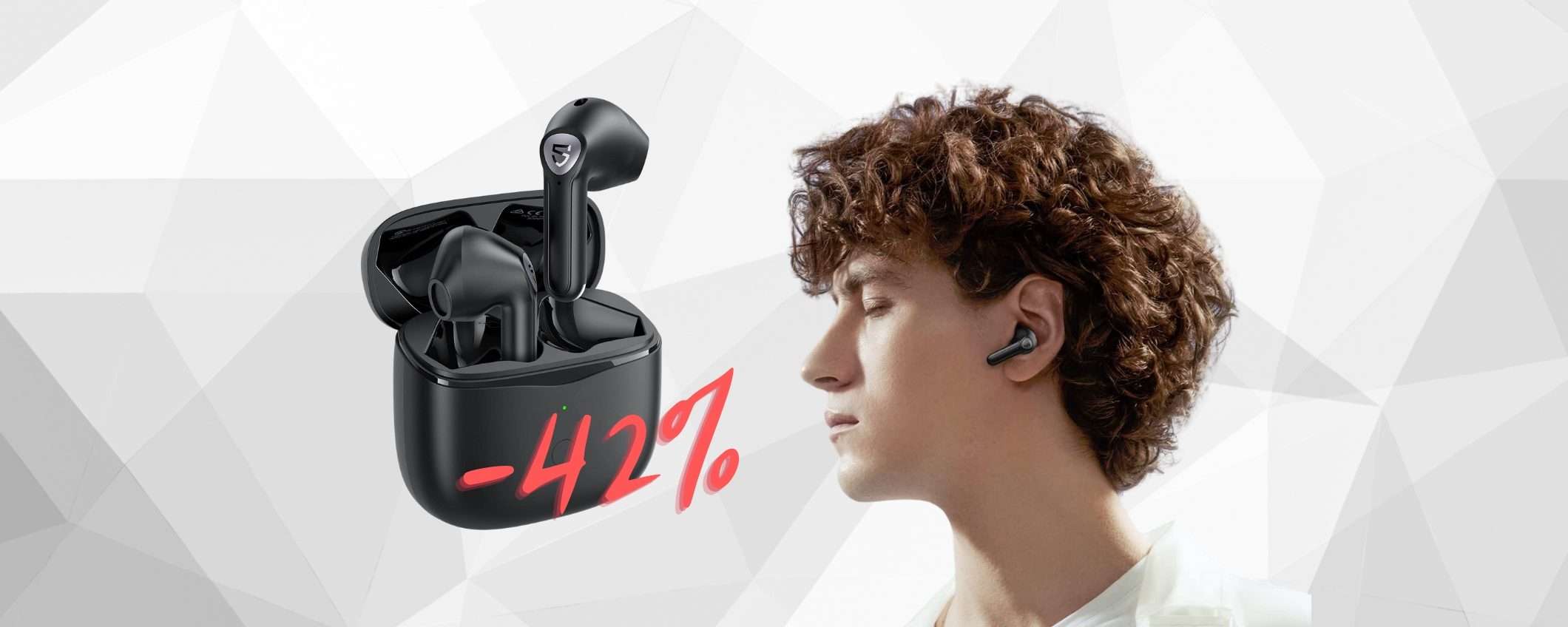 SoundPEATS Air3: auricolari wireless con cancellazione del rumore al 42% SoundPEATS Air3: auricolari wireless con cancellazione del rumore al 42%