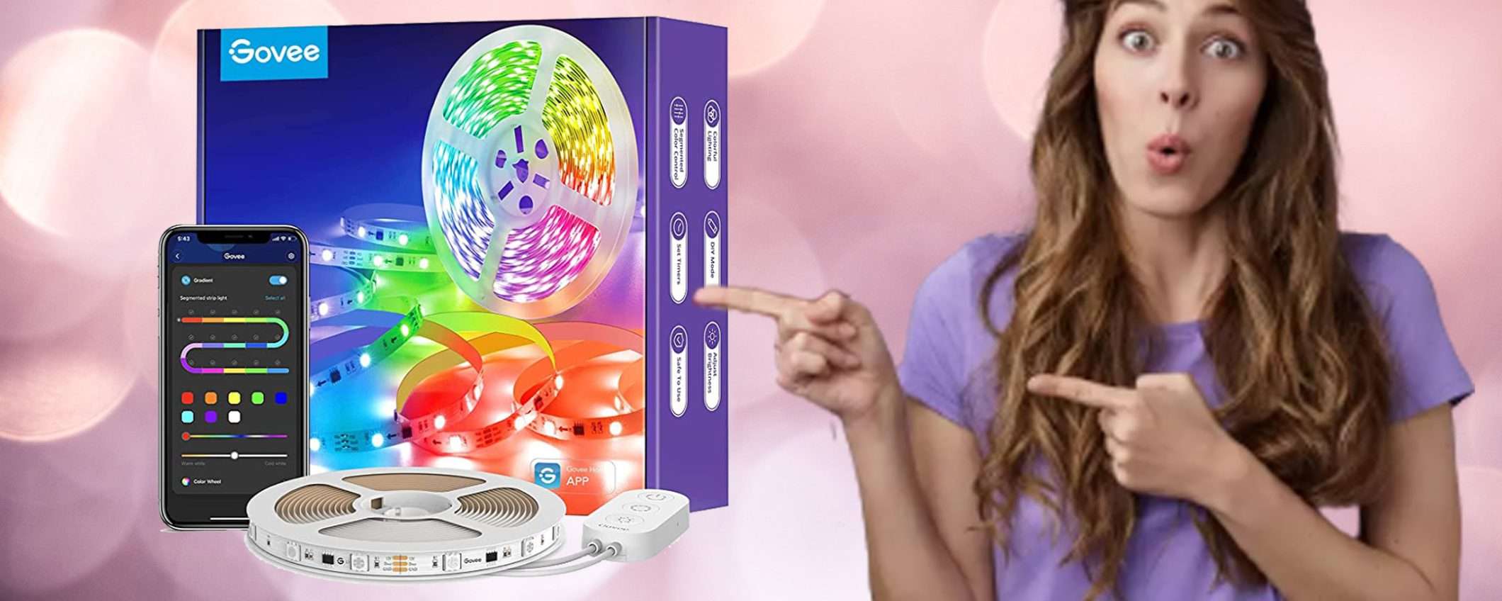 Striscia con luci LED colorate quasi regalata: DOPPIO SCONTO su Amazon Striscia con luci LED colorate quasi regalata: DOPPIO SCONTO su Amazon