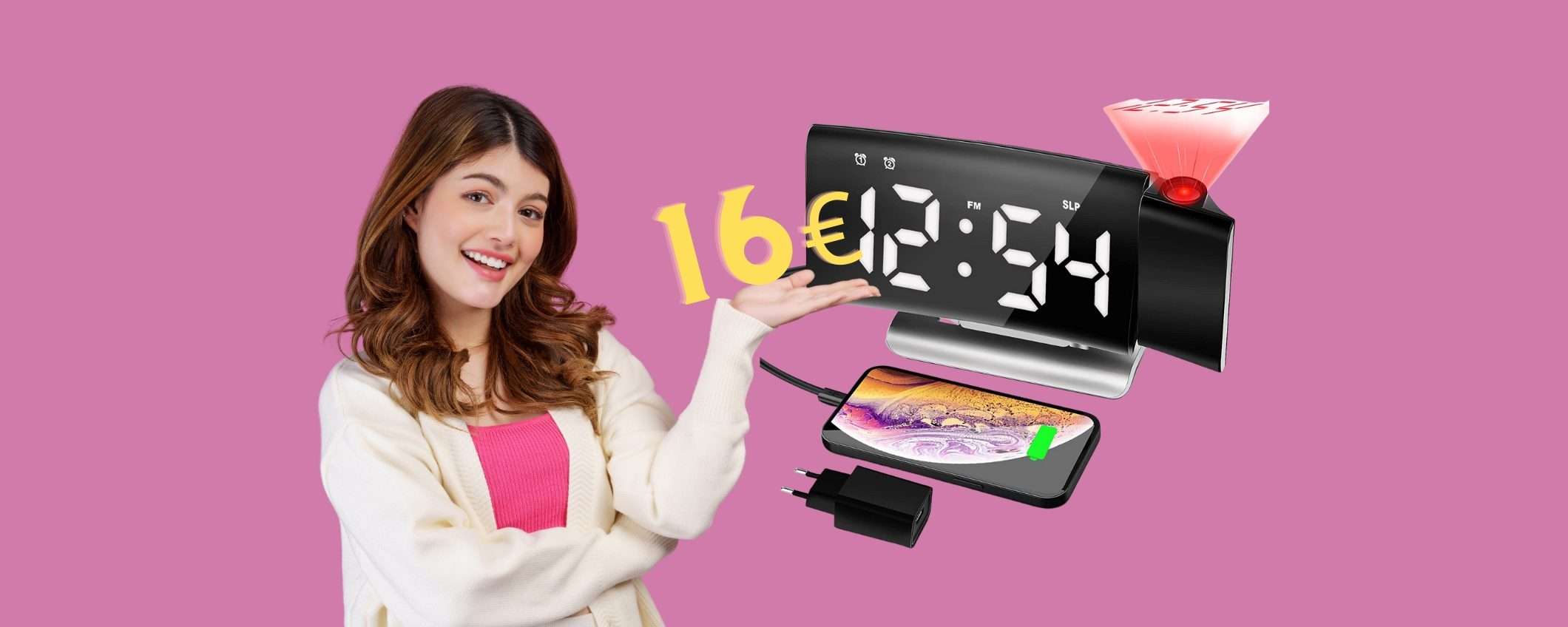 Sveglia digitale con proiettore e radio: spunta il COUPON ed è tua a 16€ Sveglia digitale con proiettore e radio: spunta il COUPON ed è tua a 16€