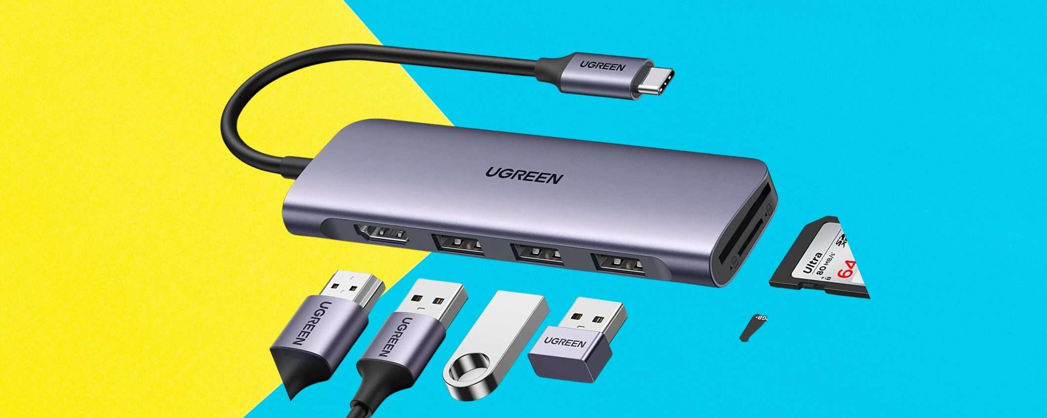 HUB USB 6 in 1: funzioni avanzate a portata di mano, anche HDMI 4K HUB USB 6 in 1: funzioni avanzate a portata di mano, anche HDMI 4K