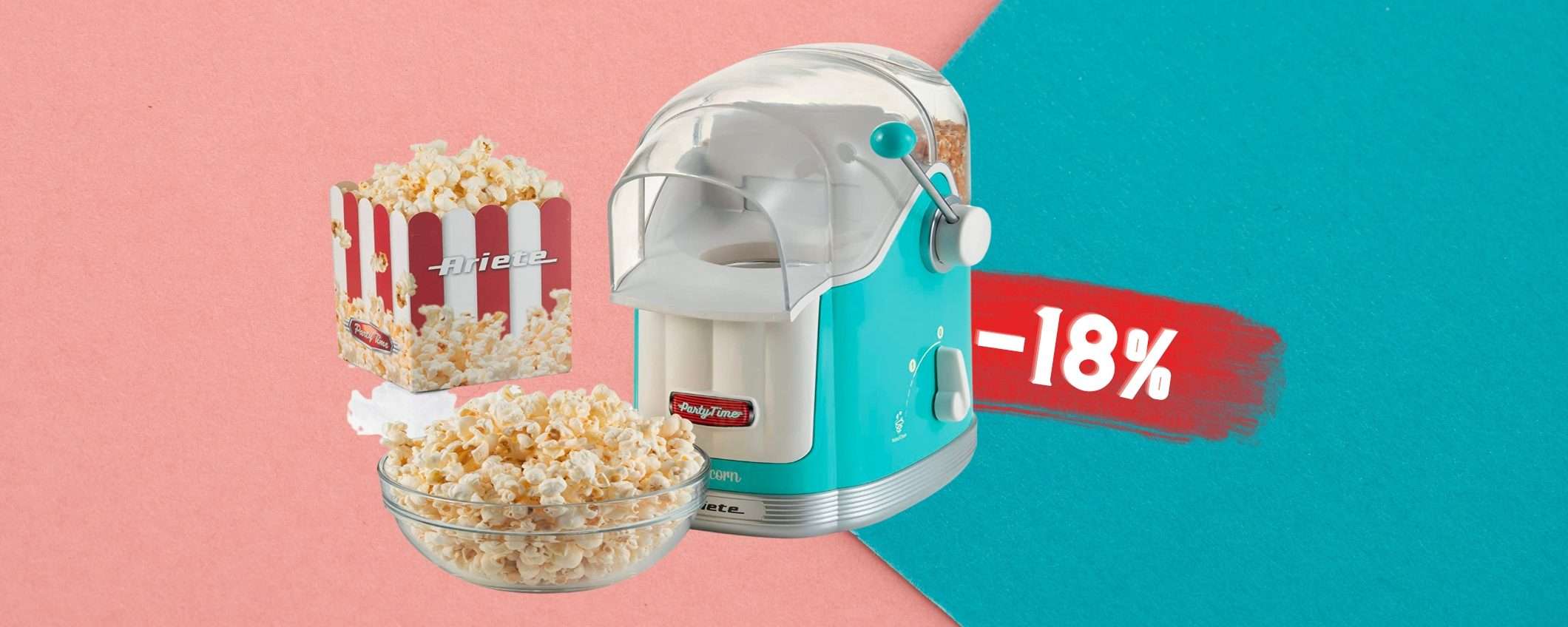 Pop Corn a tutte le ore: falli a casa con la macchinetta ARIETE Pop Corn a tutte le ore: falli a casa con la macchinetta ARIETE