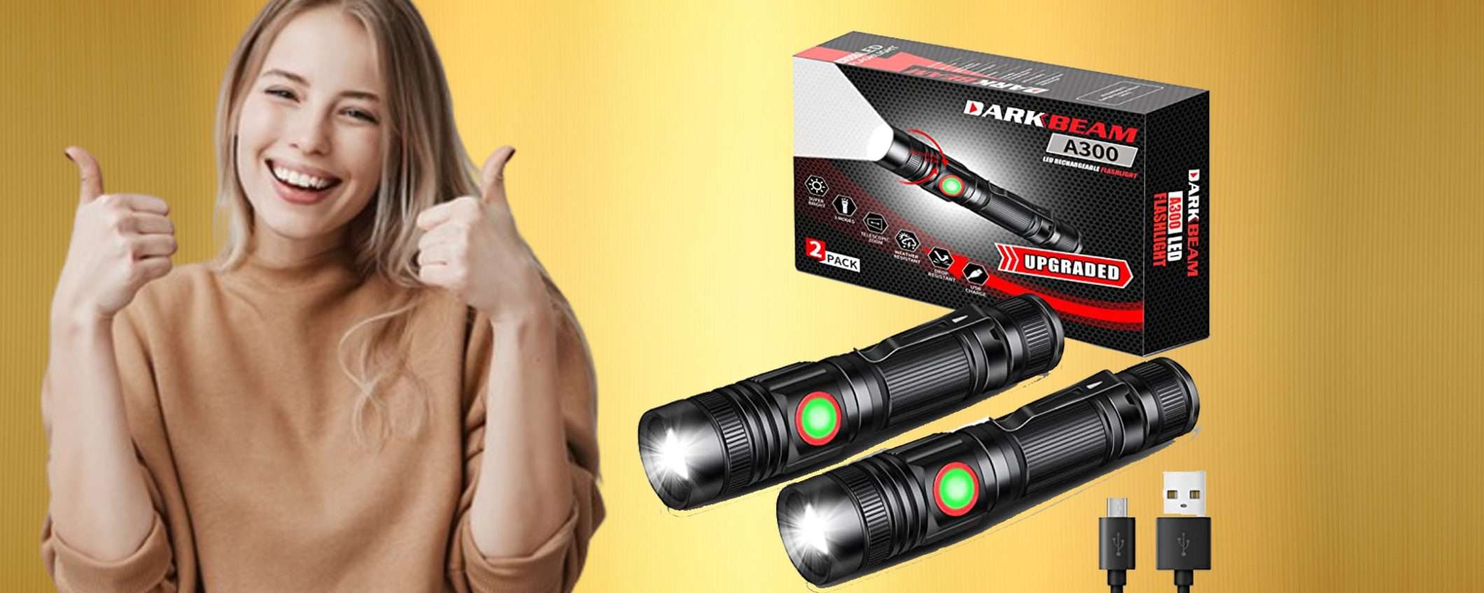 Torcia LED ricaricabile piccola e ultra luminosa: sconto TOP su Amazon Torcia LED ricaricabile piccola e ultra luminosa: sconto TOP su Amazon