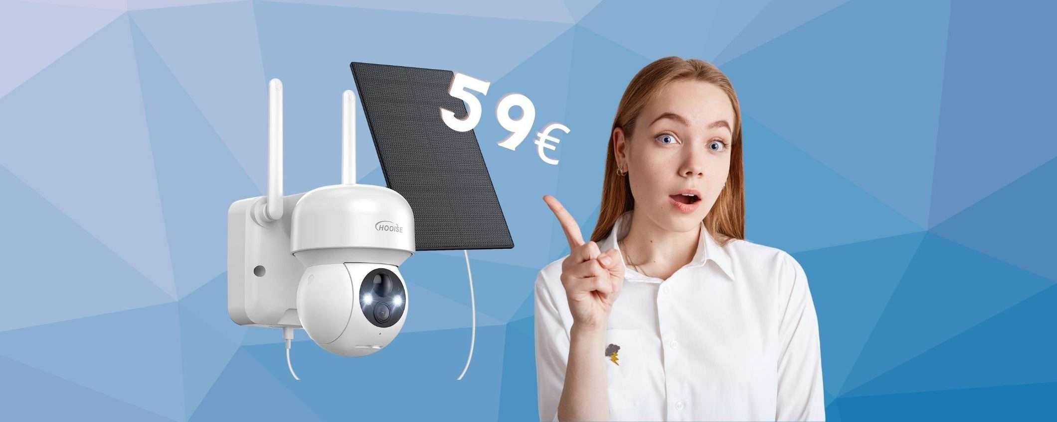 Videocamera di sicurezza WiFi con pannello solare, che SPETTACOLO Videocamera di sicurezza WiFi con pannello solare, che SPETTACOLO