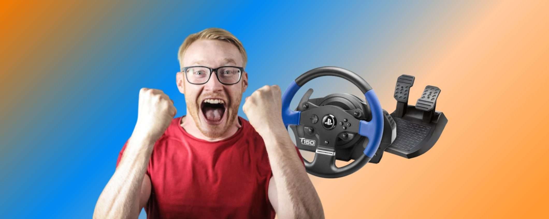 SUPER volante e pedali Thrustmaster T150 in sconto del 25% su Monclick SUPER volante e pedali Thrustmaster T150 in sconto del 25% su Monclick
