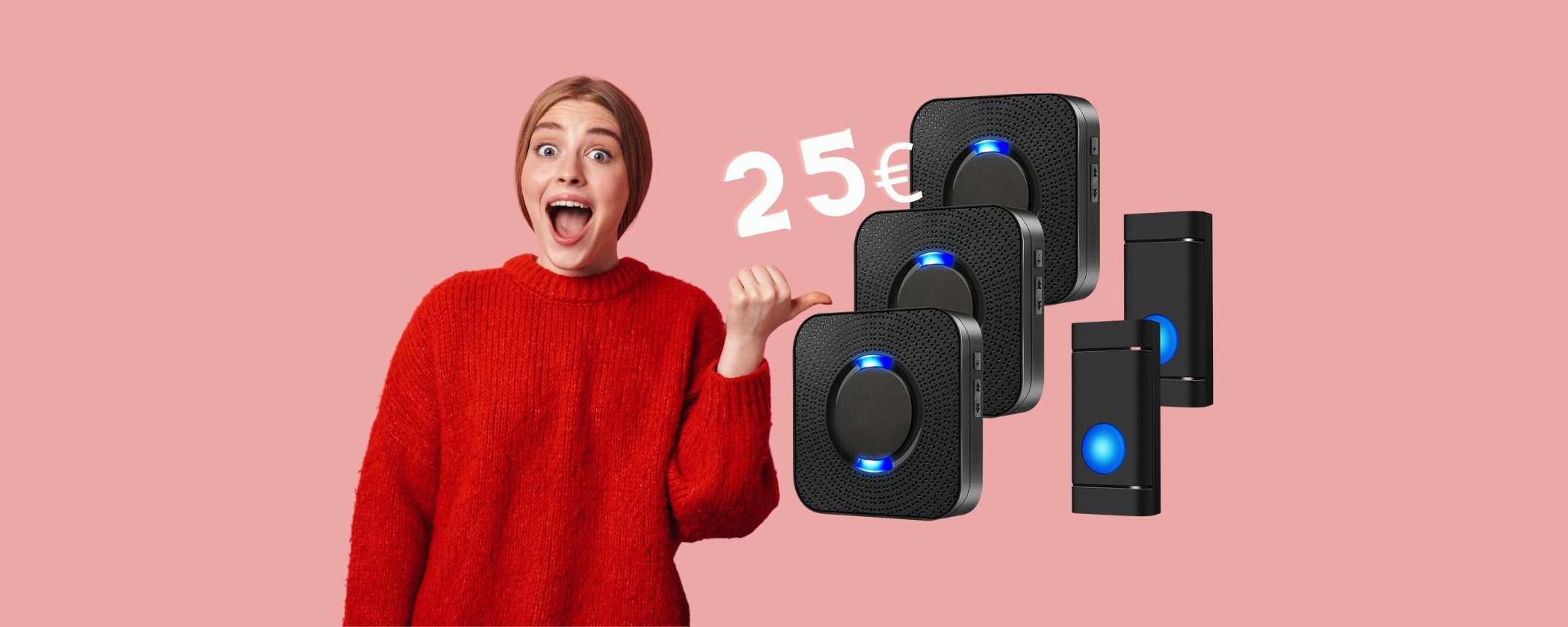 2 campanelli wireless impermeabili con 3 ricevitori a 25€ su Amazon 2 campanelli wireless impermeabili con 3 ricevitori a 25€ su Amazon