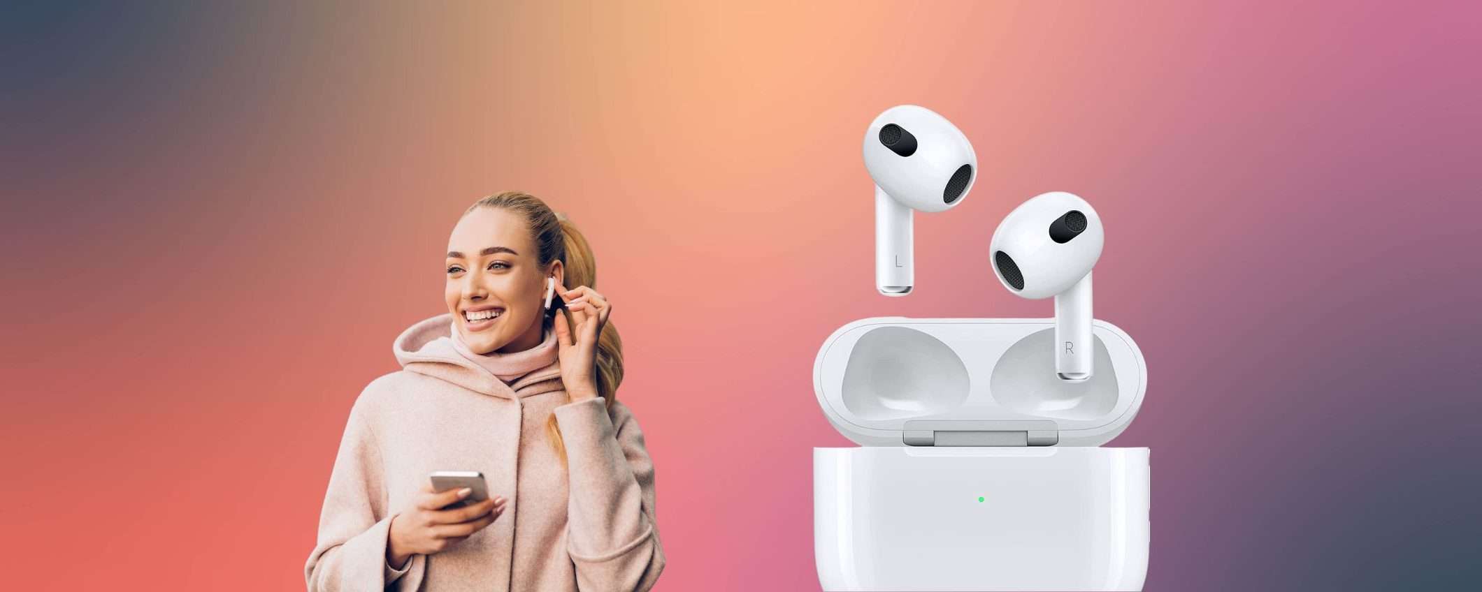 Apple AirPods 3: lo sconto Amazon vale il minimo storico (-50€) Apple AirPods 3: lo sconto Amazon vale il minimo storico (-50€)