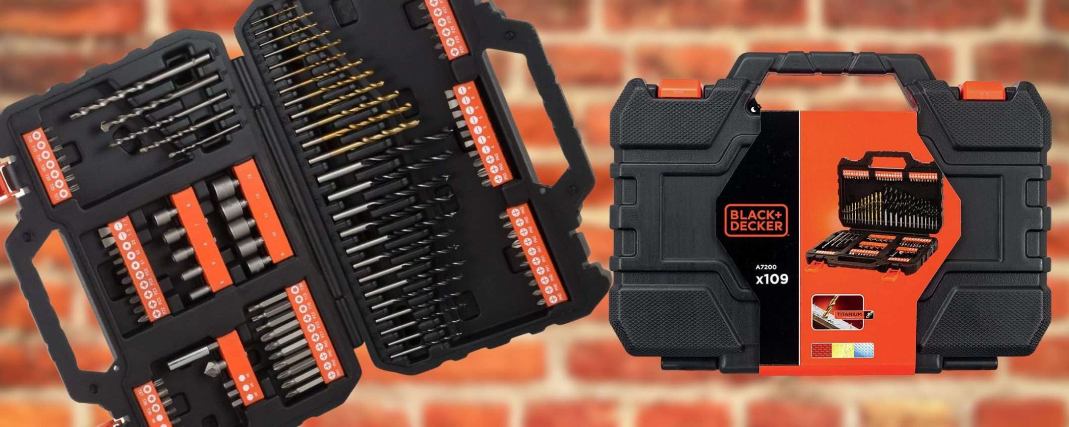 Black+Decker, GIGANTESCO kit 109 in 1 a un prezzo che NON ti aspetti (19€) Black+Decker, GIGANTESCO kit 109 in 1 a un prezzo che NON ti aspetti (19€)