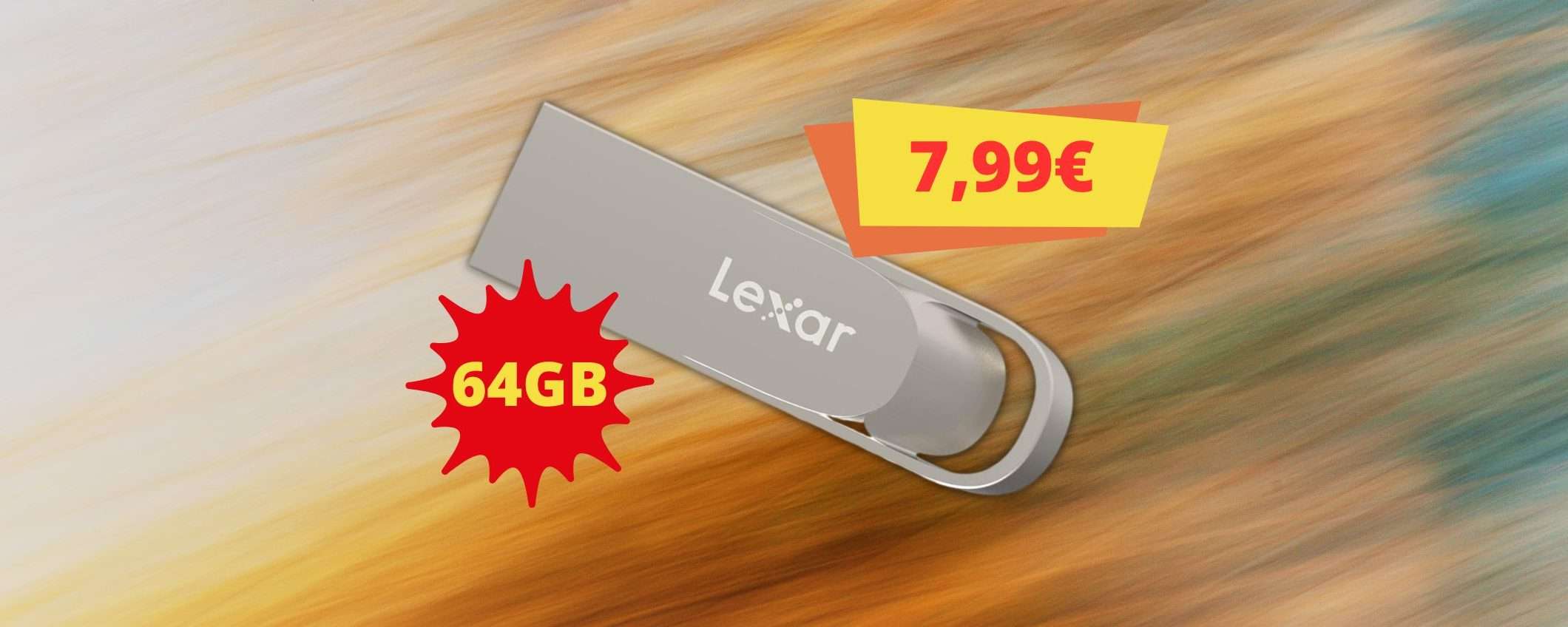 Chiavetta USB 64GB Lexar ad un prezzo RIDICOLO su Amazon Chiavetta USB 64GB Lexar ad un prezzo RIDICOLO su Amazon