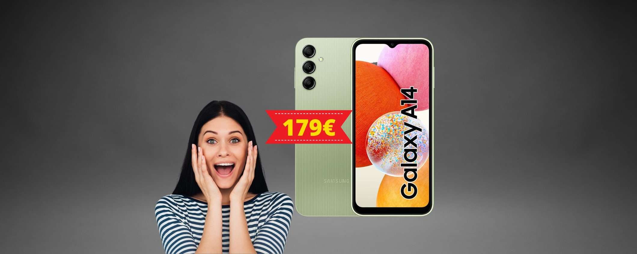 Samsung Galaxy A14: SUPER fotocamera e batteria a meno di 180€ Samsung Galaxy A14: SUPER fotocamera e batteria a meno di 180€