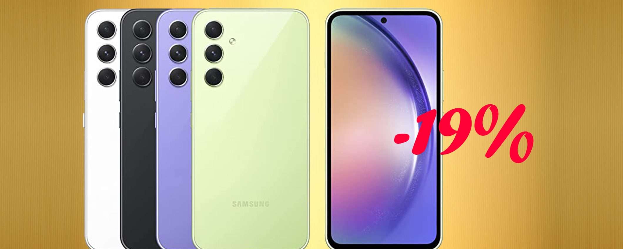 Samsung Galaxy A54 5G al prezzo SUPER: sconto del 19% su Amazon Samsung Galaxy A54 5G al prezzo SUPER: sconto del 19% su Amazon