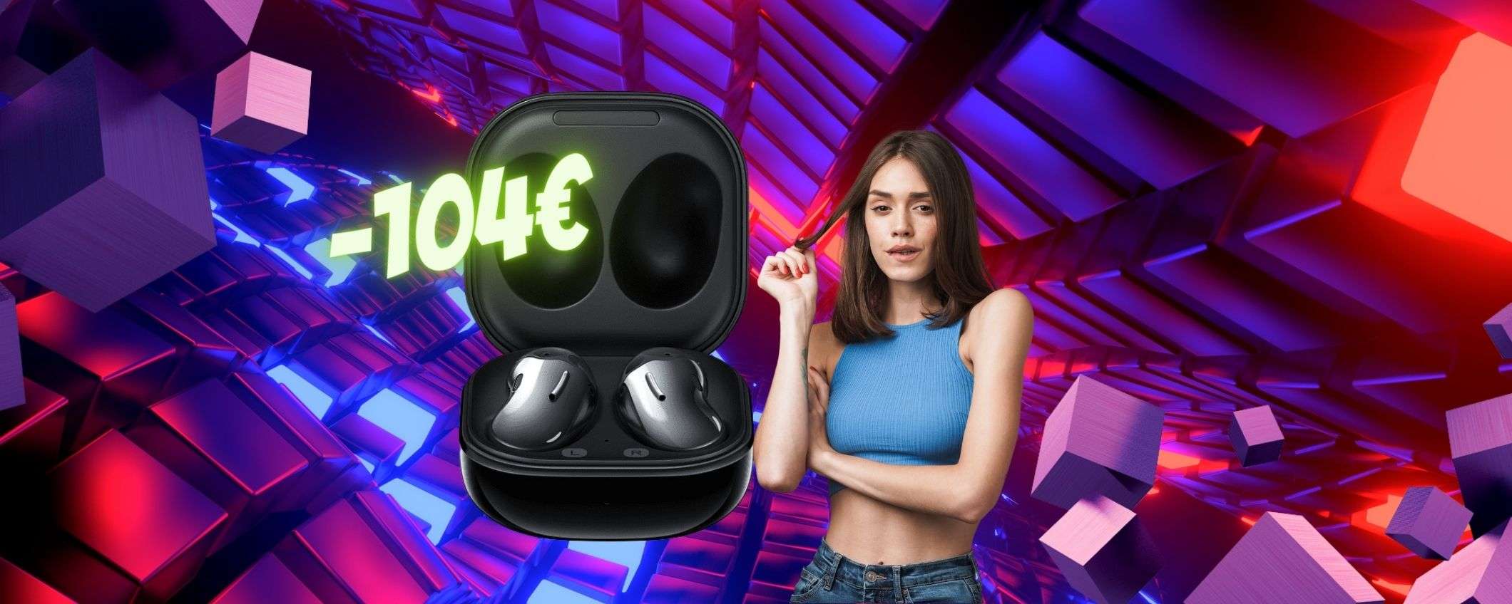 Samsung Galaxy Buds Live: oggi sconto immediato di 104€ su MediaWorld