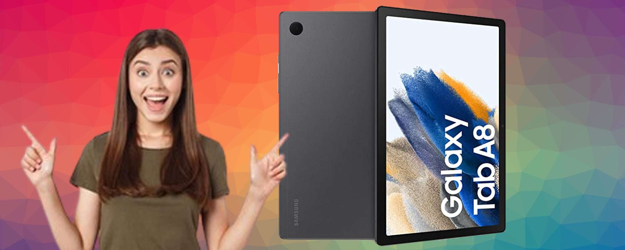Samsung Galaxy Tab A8 al prezzo SUPER: sconto del 32% su Amazon Samsung Galaxy Tab A8 al prezzo SUPER: sconto del 32% su Amazon