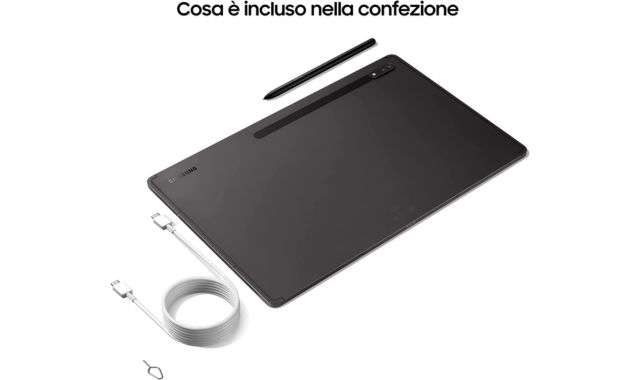 Samsung Galaxy Tab S8 Ultra contenuto confezione