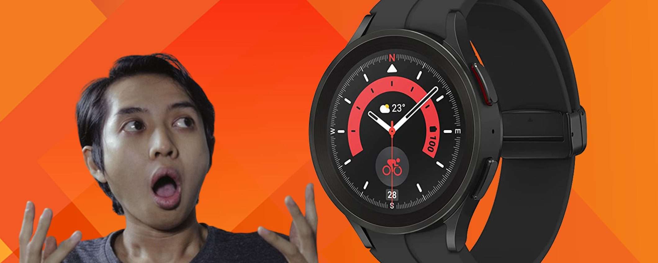 Samsung Galaxy Watch5 Pro scontato del 43%: prezzo FOLLE (Amazon) Samsung Galaxy Watch5 Pro scontato del 43%: prezzo FOLLE (Amazon)