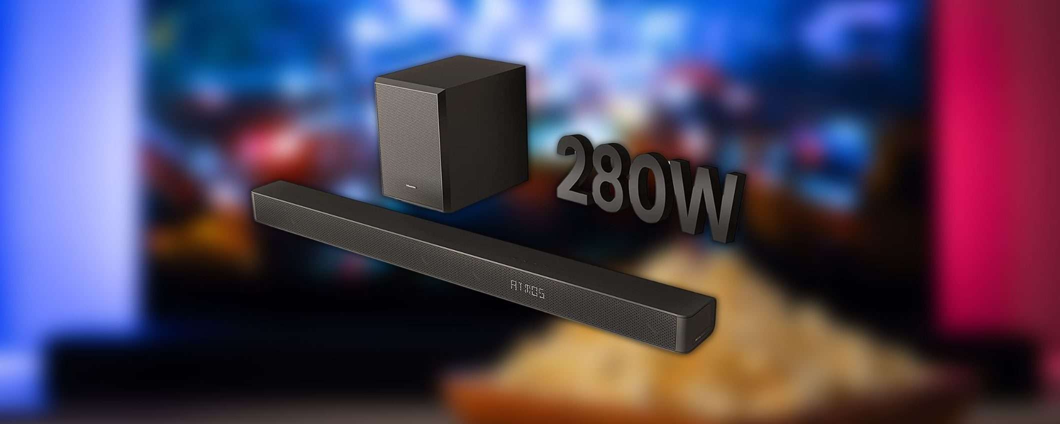 Soundbar in offerta: 280W di potenza a meno di 200 euro Soundbar in offerta: 280W di potenza a meno di 200 euro