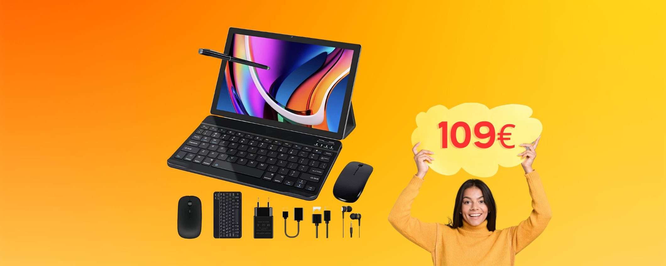 Tablet Android con tastiera, mouse, penna e custodia: il prezzo? Ridicolo Tablet Android con tastiera, mouse, penna e custodia: il prezzo? Ridicolo