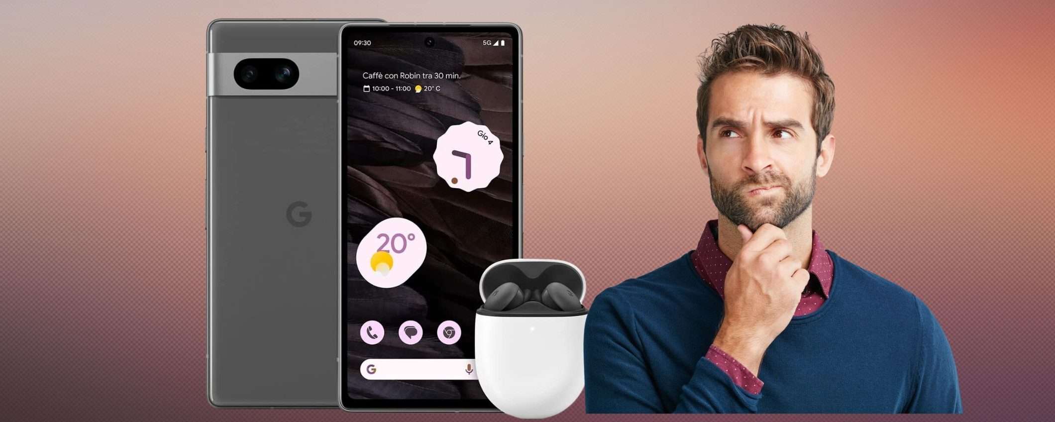 Google Pixel 7a + Pixel Buds in offerta a 499€ da Unieuro (ultime ore) Google Pixel 7a + Pixel Buds in offerta a 499€ da Unieuro (ultime ore)