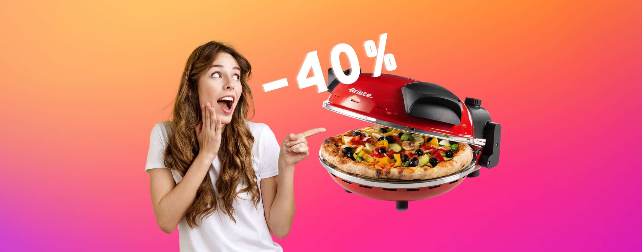 Ariete 909: la pizza in 4 minuti buona come in un forno a legna (-40%)