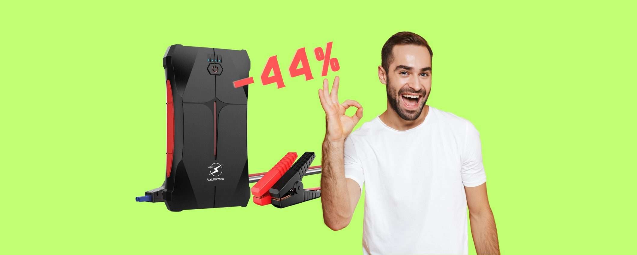 Avviatore di emergenza per auto: mai più batteria a terra (-44%) Avviatore di emergenza per auto: mai più batteria a terra (-44%)