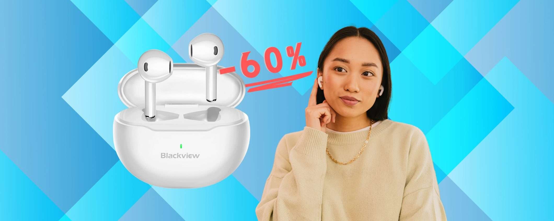 Blackview AirBuds 6: auricolari TOP che costano una miseria (15€) Blackview AirBuds 6: auricolari TOP che costano una miseria (15€)