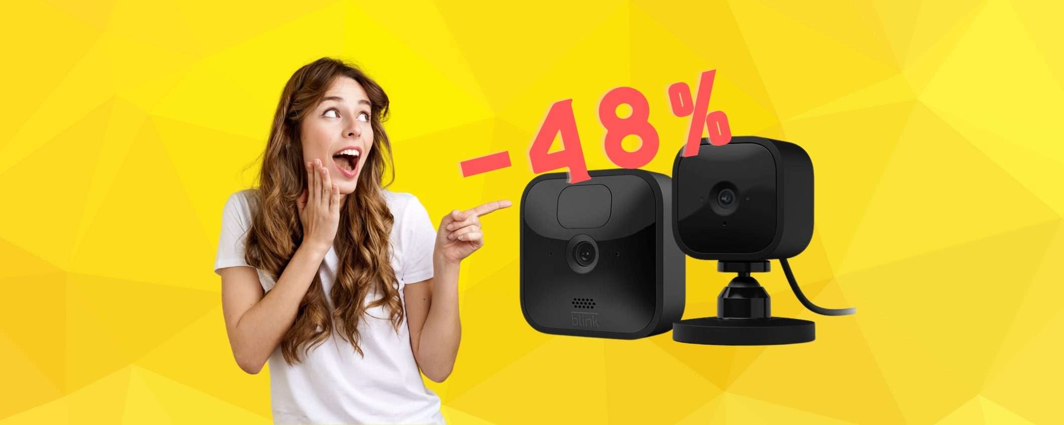 Blink Outdoor: kit con 2 videocamere in HD per interno ed esterno al 48% Blink Outdoor: kit con 2 videocamere in HD per interno ed esterno al 48%